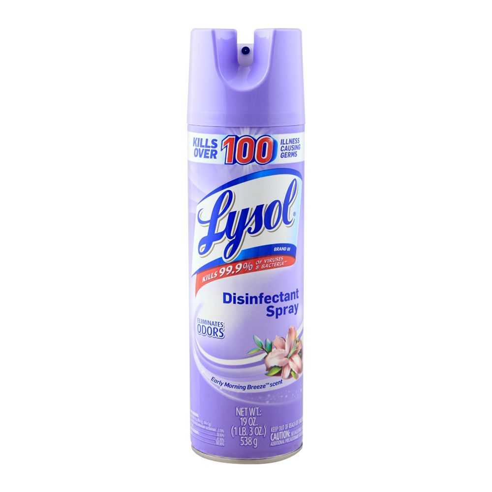 Lysol Disinfectant Spray, Early Morning Breeze, 538g