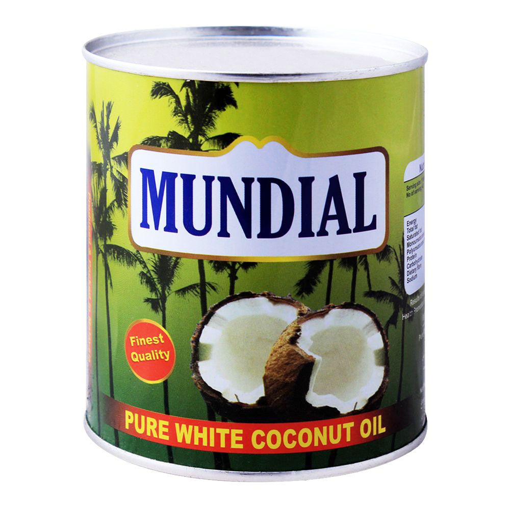 Mundial Pure White Coconut Oil, 585g, Tin