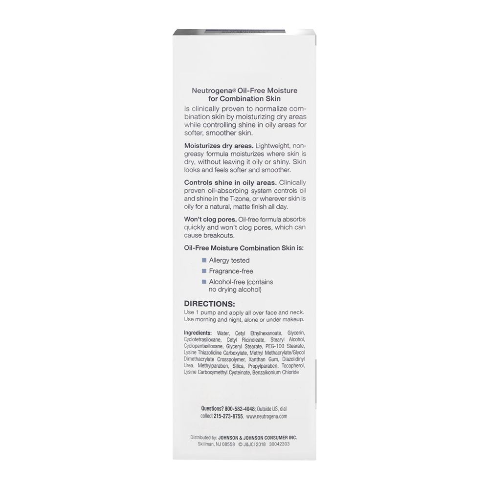 Order Neutrogena Oil-Free Moisture, Combination Skin, 118ml Online at ...