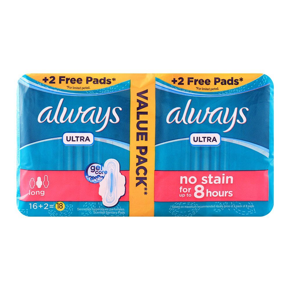 Always Ultra Long 16+2 Pads Value Pack