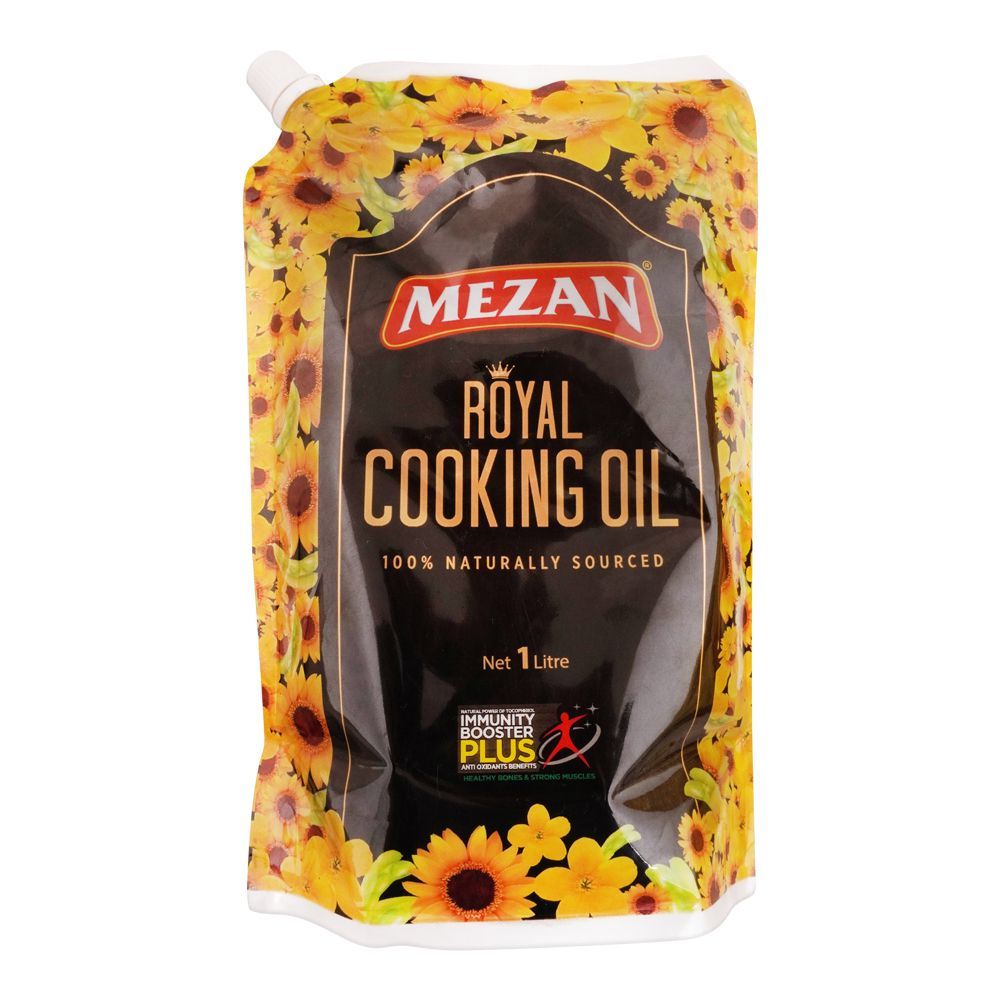 Mezan Royal Cooking Oil Standy Pouch, 1 Litre