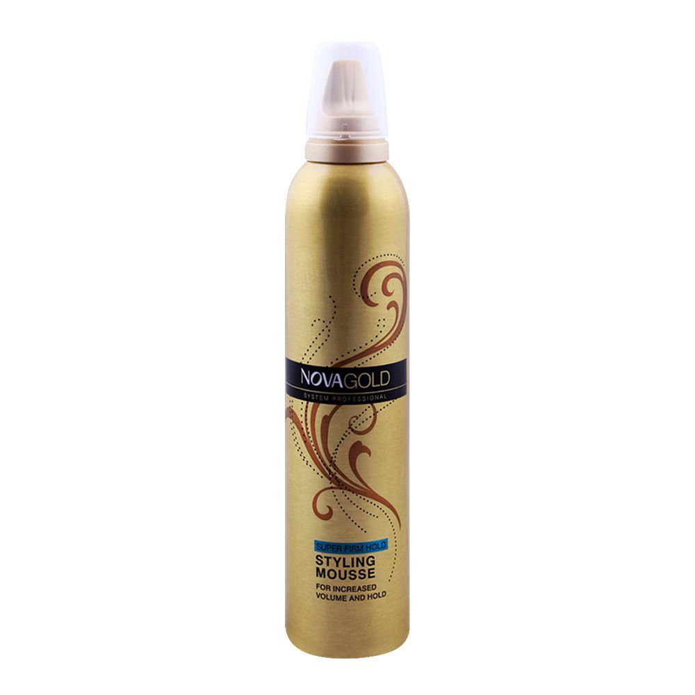 Nova Gold Super Firm Hold Styling Hair Mousse, 300ml