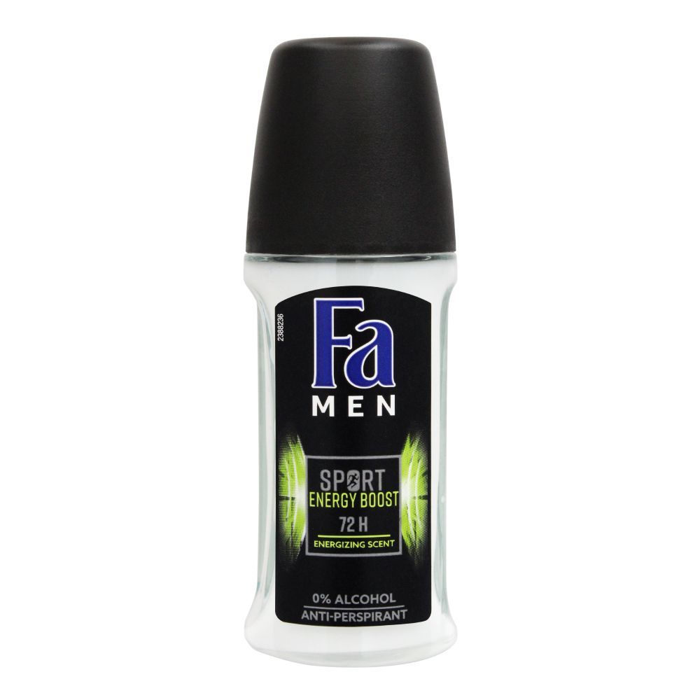 Fa Men 72H Energy Boost Energizing Scent Roll-On, Deodorant For Men, 50ml