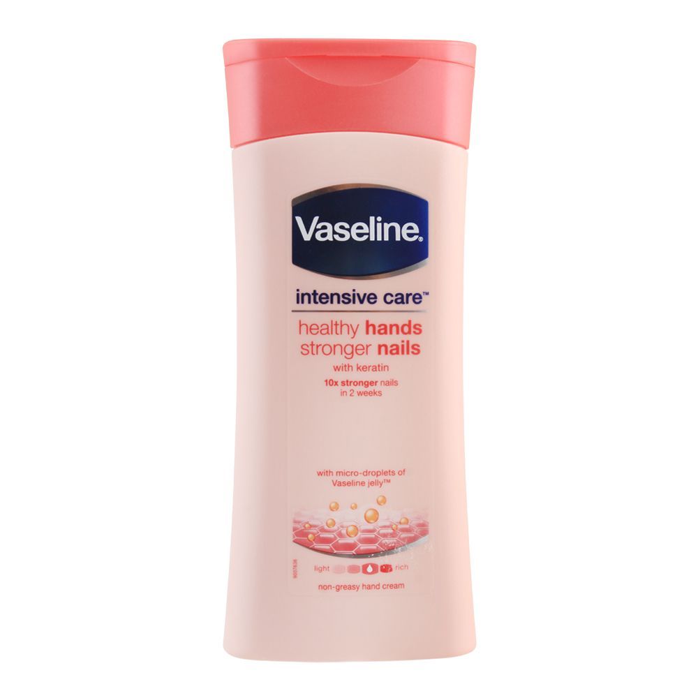 Vaseline Intensive Care Healthy Hand Stronger Nails Cream, Non-Greasy, 200ml