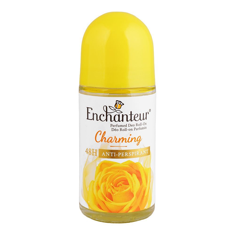 Enchanteur Charming Anti-Perspirant Deodorant Roll-On For Women, 48-Hours Long Odor Protection, 50ml