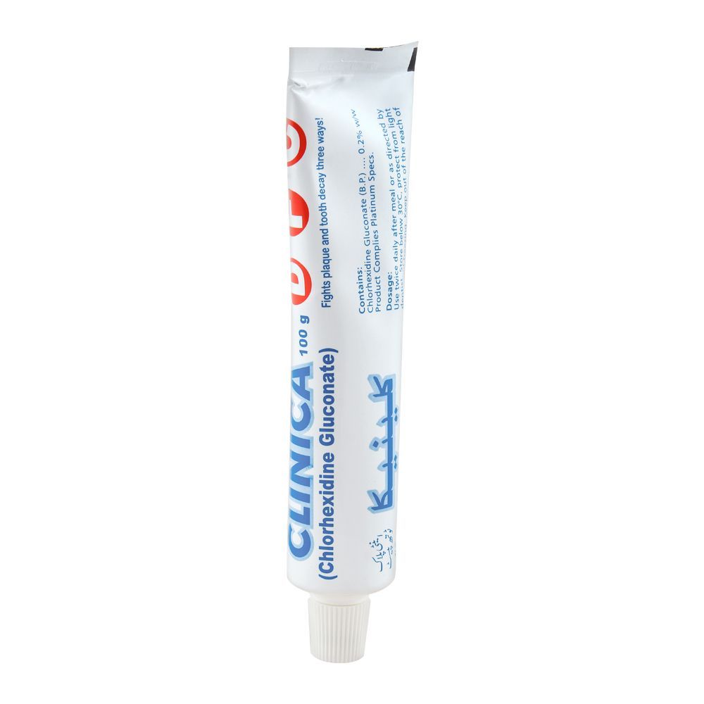 Clinica Anti Plaque Toothpaste, Chlorhexidine Gluconate, 100g