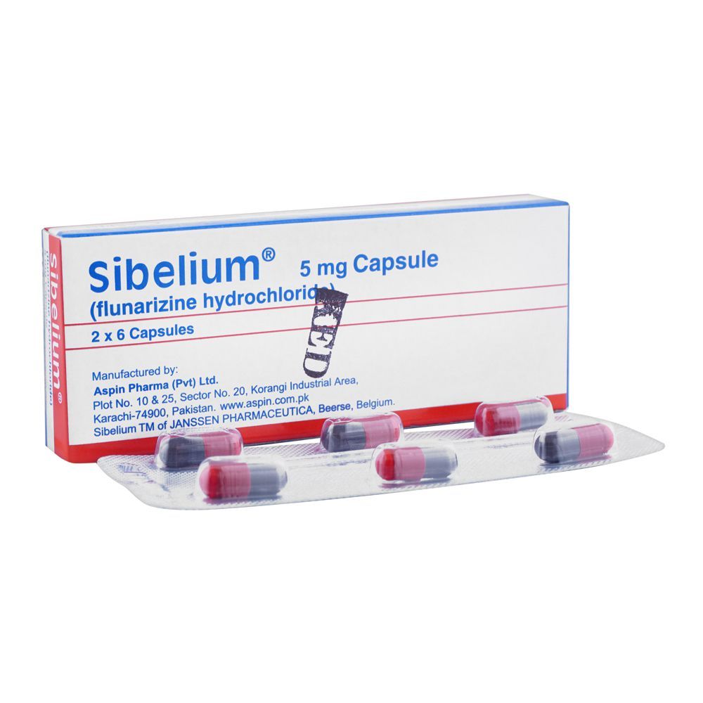 Aspin Pharma Sibelium Capsule, 5mg, 12-Pack