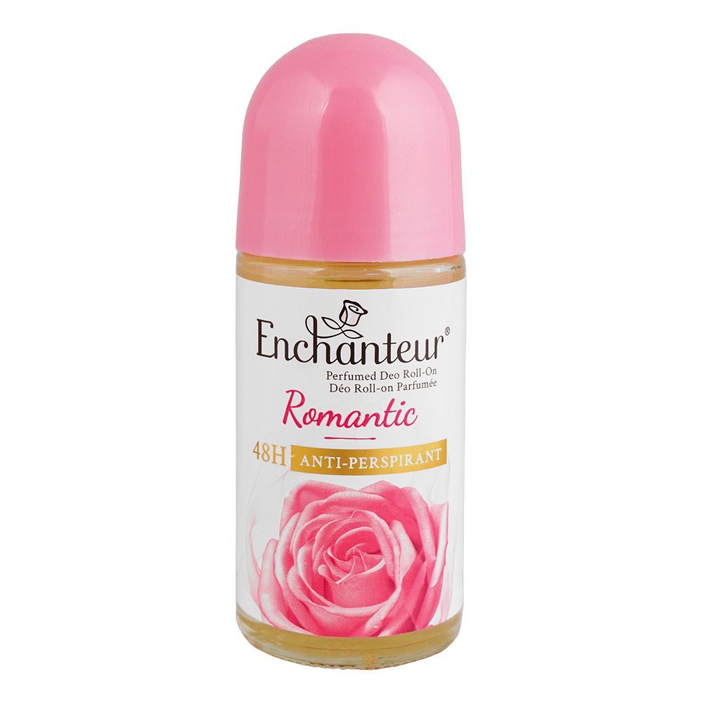 Enchanteur Romantic Anti-Perspirant Deodorant Roll-On For Women, 48 Hours Long Odor Protection, 50ml