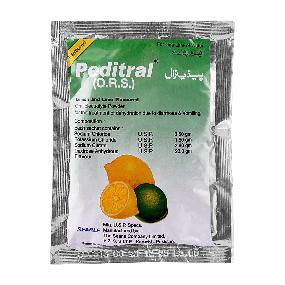 Searle Peditral ORS Lemon Flavor Sachet