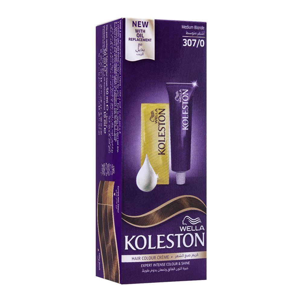Wella Koleston Hair Color Creme, 307/0, Medium Blonde