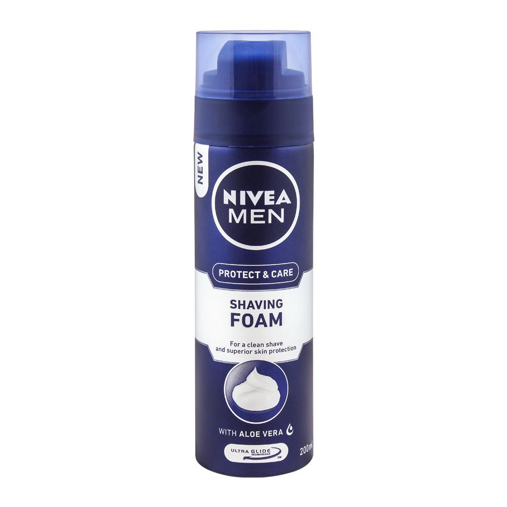 Nivea Men Protect & Care Shaving Foam, With Aloe Vera, 200ml