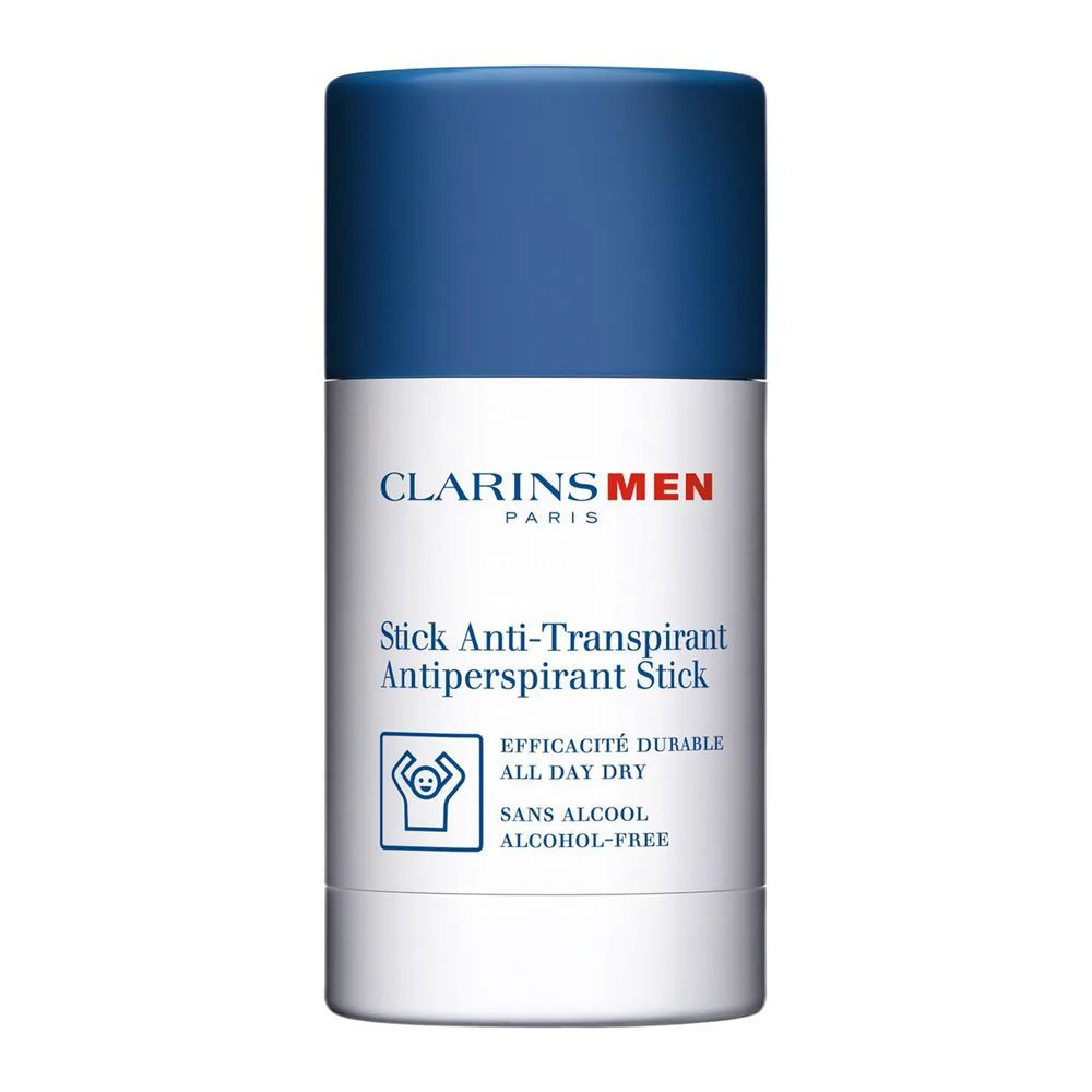 Clarins Paris Men Antiperspirant Deodorant Stick, Alcohol Free, 75g