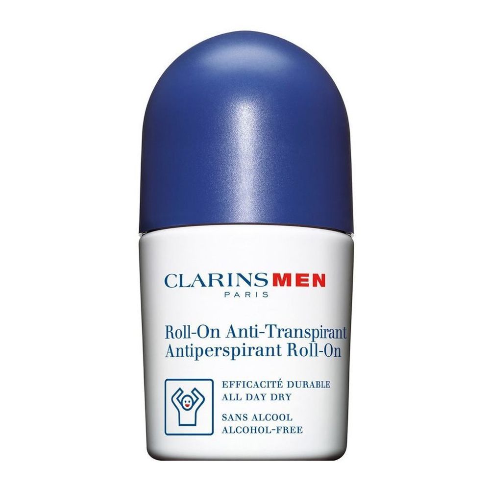 Clarins Paris Men Antiperspirant Roll-On Deodorant, Alcohol Free, 50ml