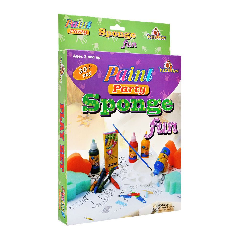 Kids Fun Paint Party Sponge Fun Set, 30+ Pieces