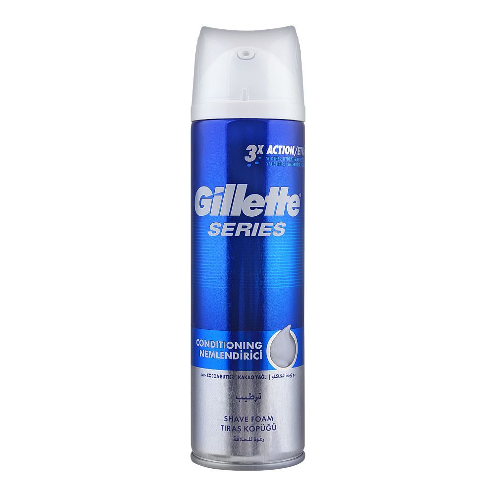 Gillette Series 3X Conditioning Shave Foam, 250ml