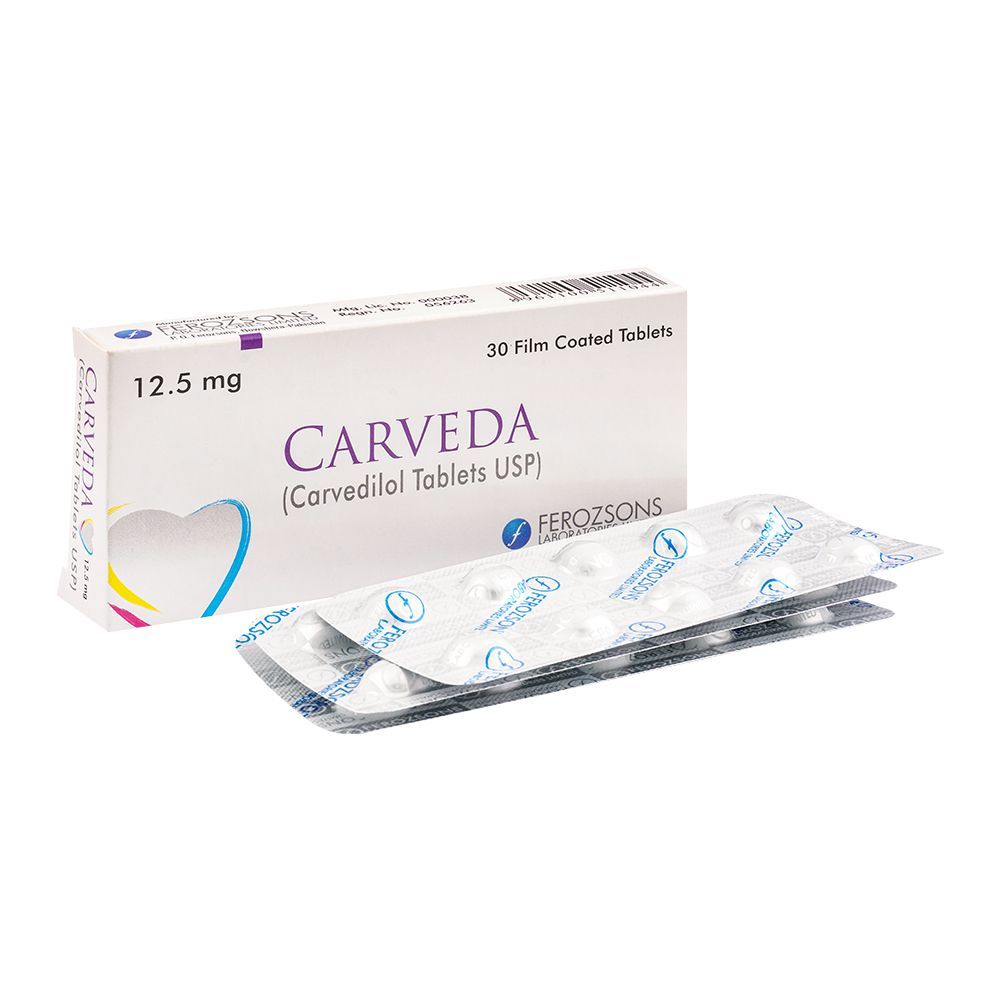 Ferozsons Laboratories Carveda Tablet, 12.5mg, 30-Pack