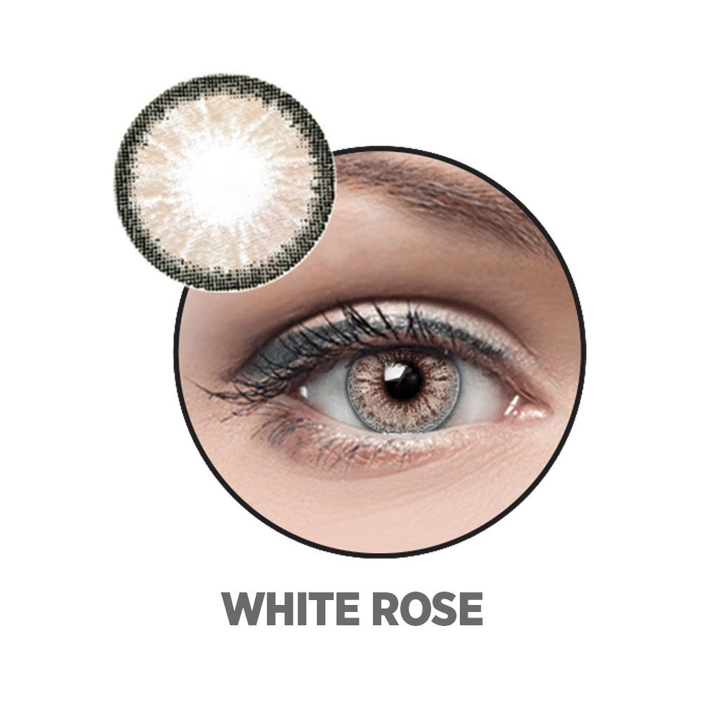 Optiano Soft Color Contact Lenses, White Rose
