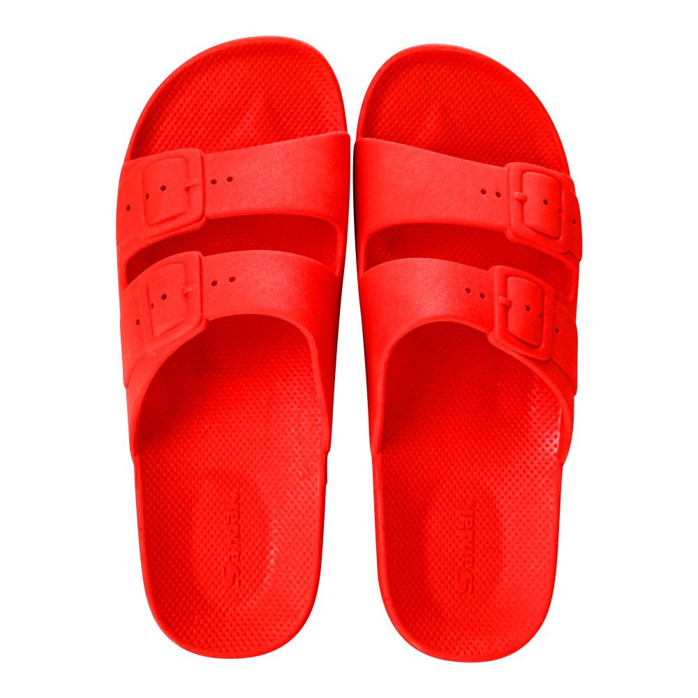 Bata Ladies Rubber/PVC Slipper, Red, 6725042