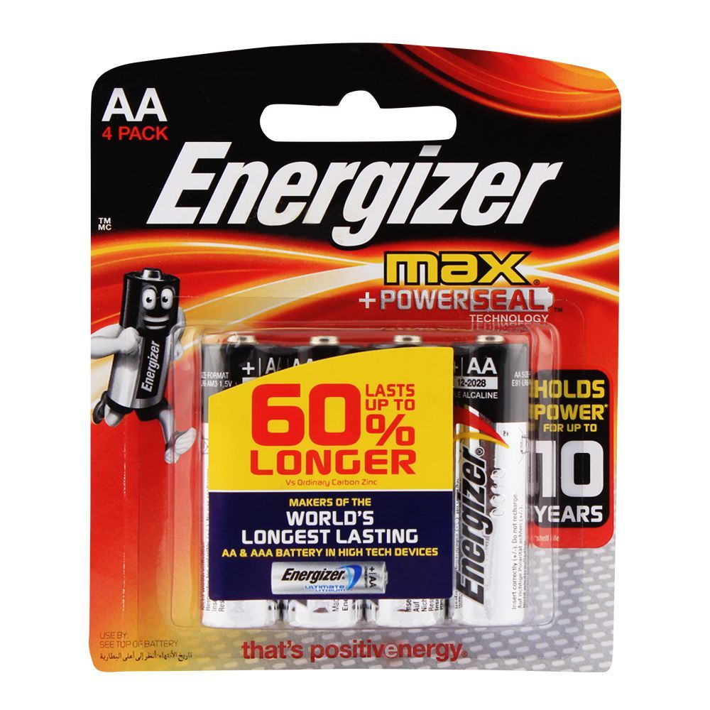 Energizer AA Max Batteries 4-Pack BP-4