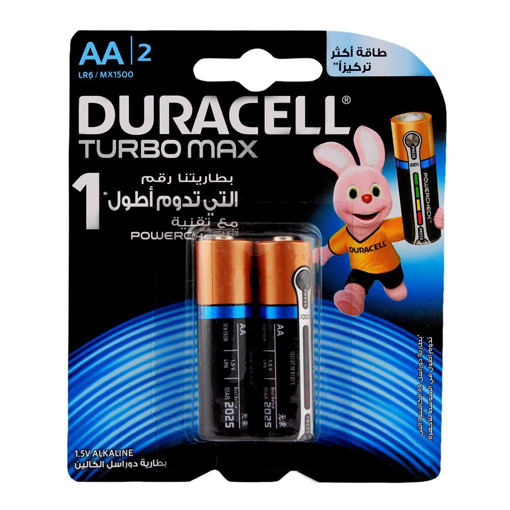 Duracell Turbo Max AA Batteries 1.5V 2-Pack