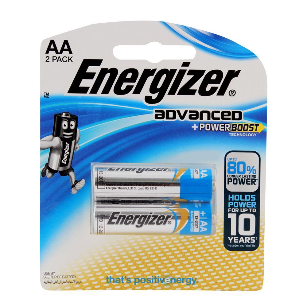 Energizer Advanced E2 AA Batteries 2-Pack RP-2