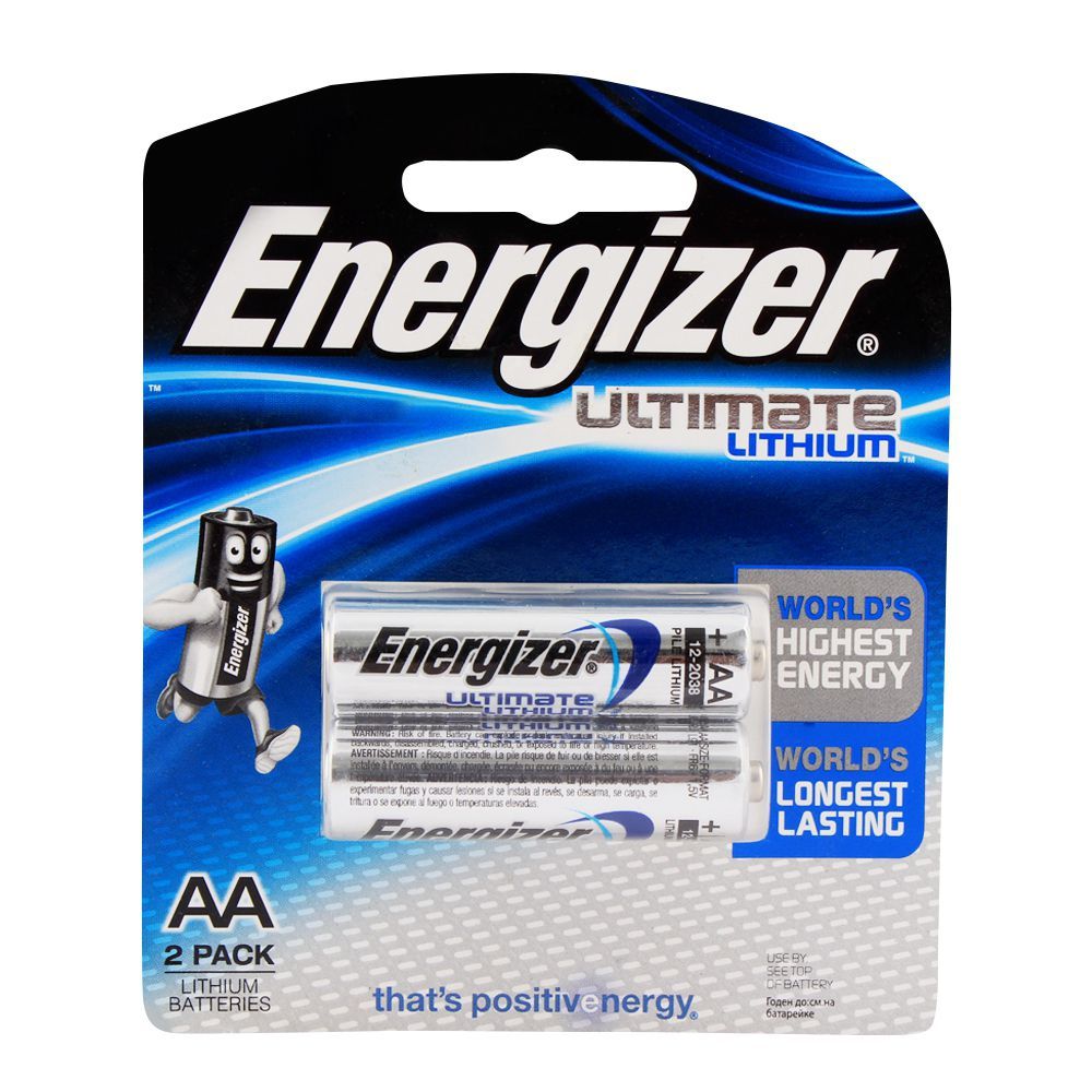 Energizer Lithium AA Batteries 2-Pack