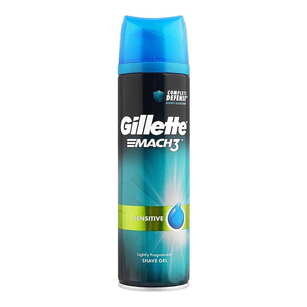 Gillette Mach-3 Sensitive Lightly Fragranced Shave Gel, 200ml