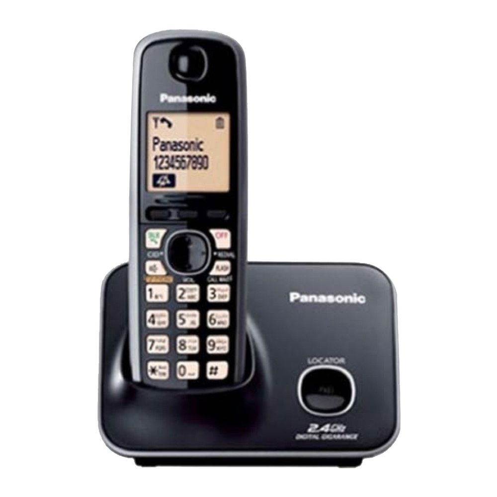 Panasonic 2.4GHz Digital Cordless Phone, Black, KX-TG3711BX