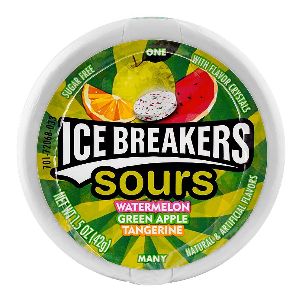 Ice Breakers Sours Watermelon/Green Apple/Tangerine, 42g