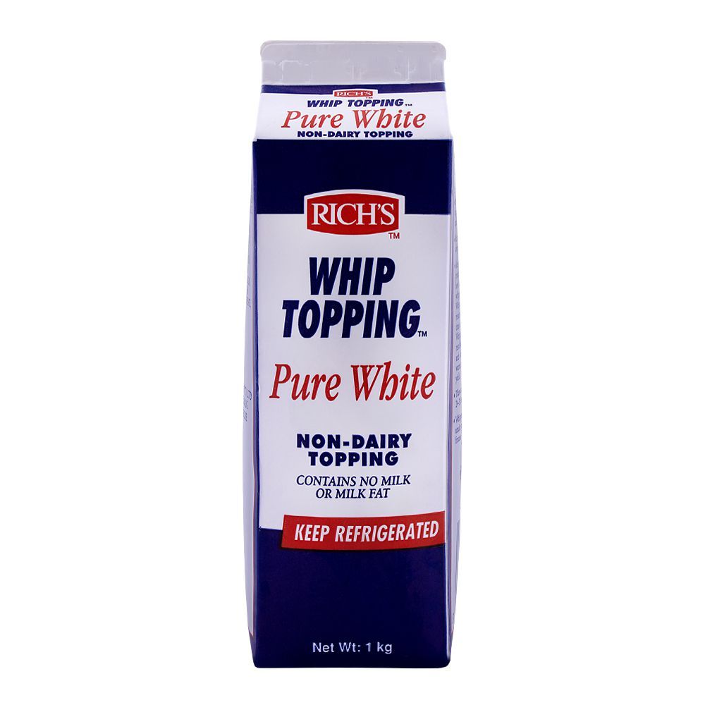 Rich's Whip Topping Pure White, Non-Dairy Topping, 1 KG