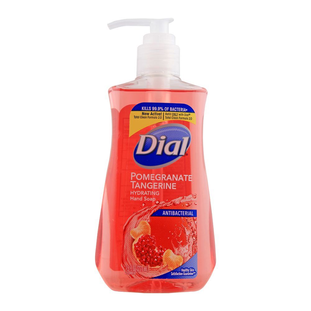 Dial Pomegranate Tangerine Hydrating Antibacterial Liquid Hand Soap, 221ml