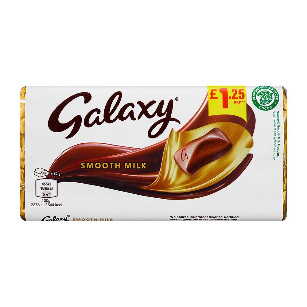 Galaxy Smooth Milk Chocolate, 100g