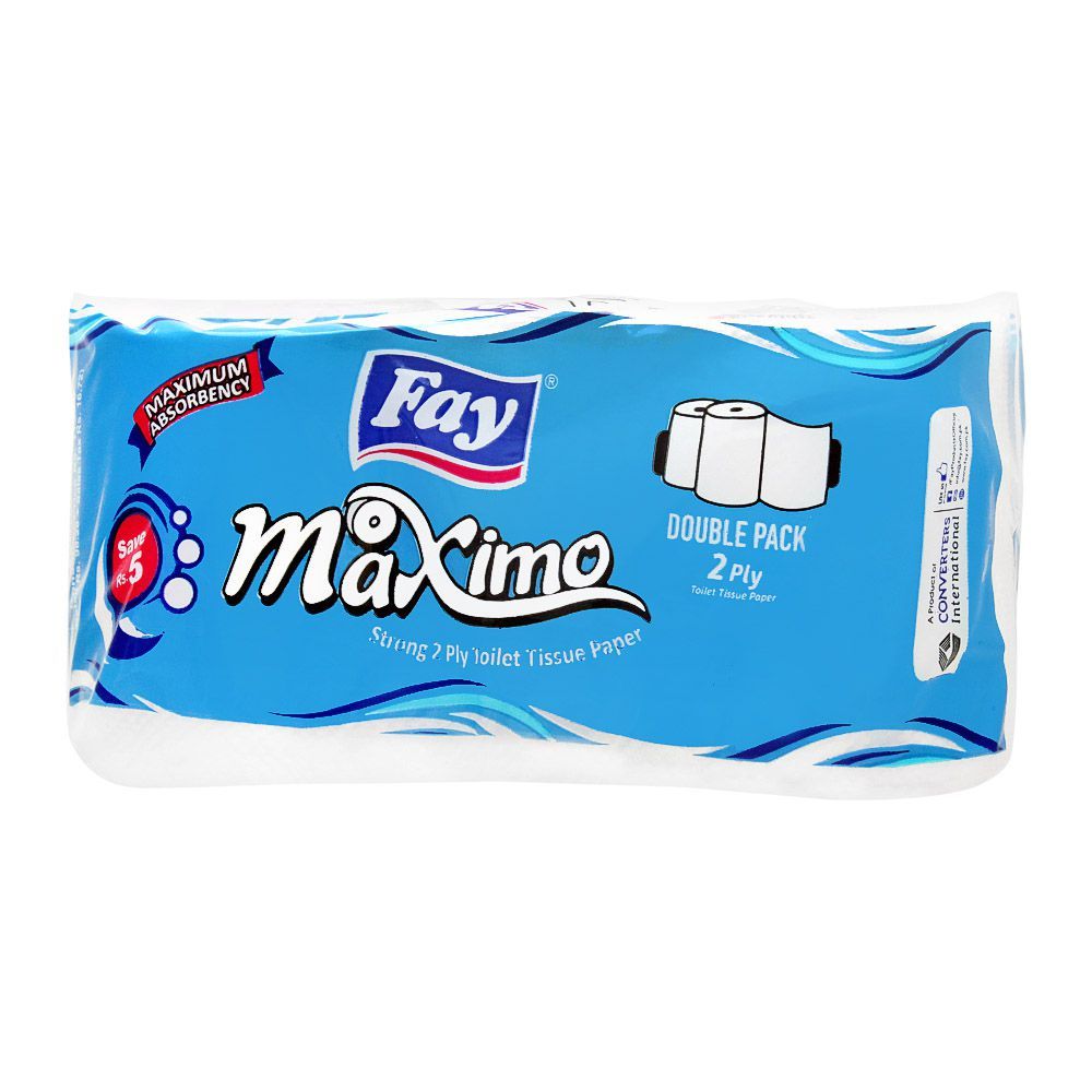 Fay Maximo Toilet Tissue Roll, Twin Pack