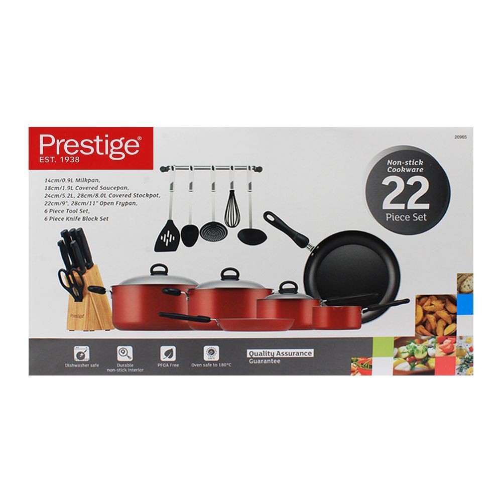 Prestige Non-Stick Cooking Set 22-Pack - 20965
