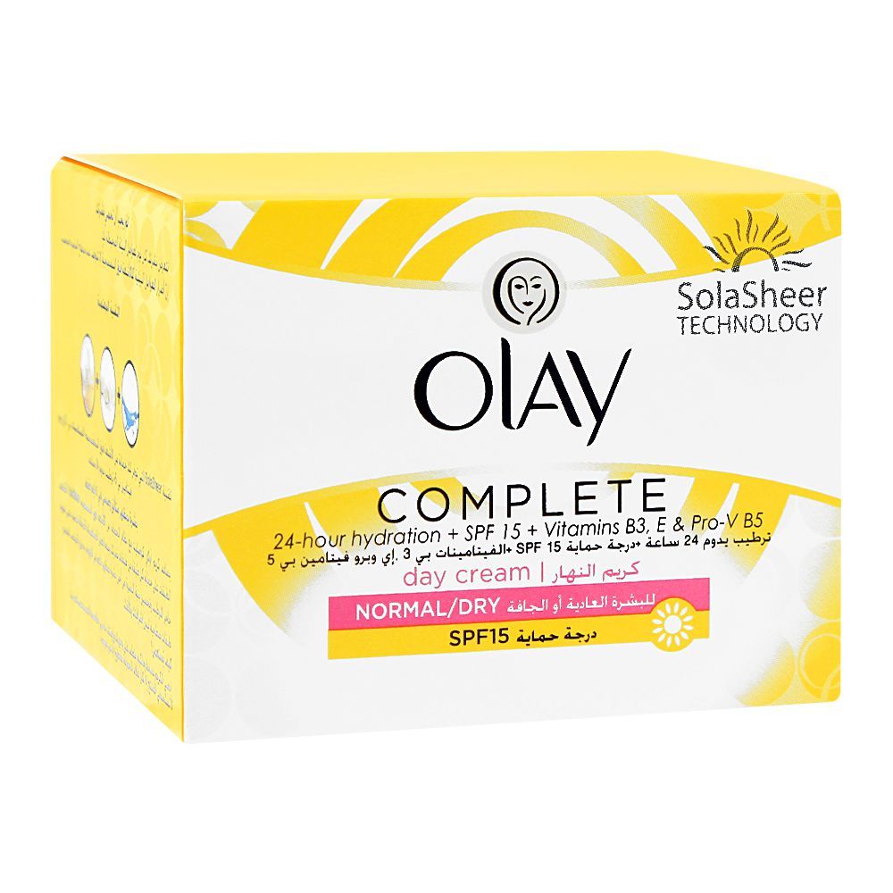 Olay Complete 24-Hour Hydration Day Cream, SPF 15, Normal/Dry Skin, 50ml