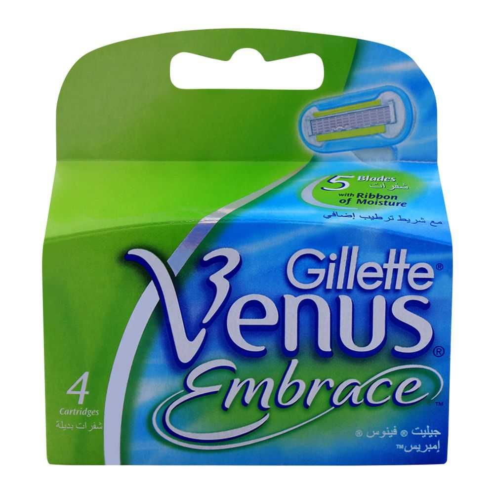 Gillette Venus Embrace Cartridges, Razor Blades, 4-Pack