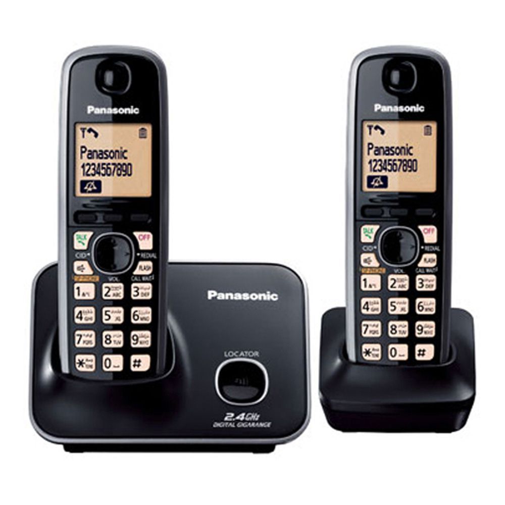 Panasonic 2.4GHz Digital Cordless Phone, Black, KX-TG3712BX