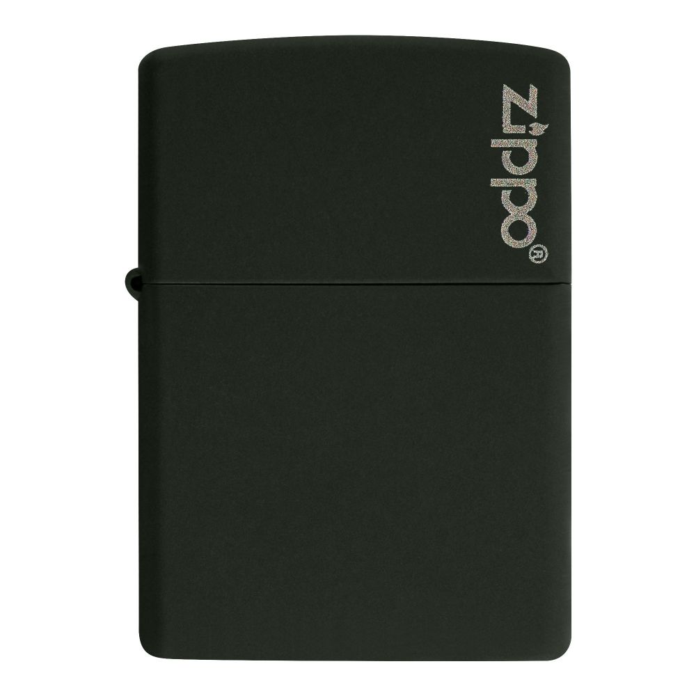 Zippo Lighter, Green Matte Zippo Logo, 221ZL