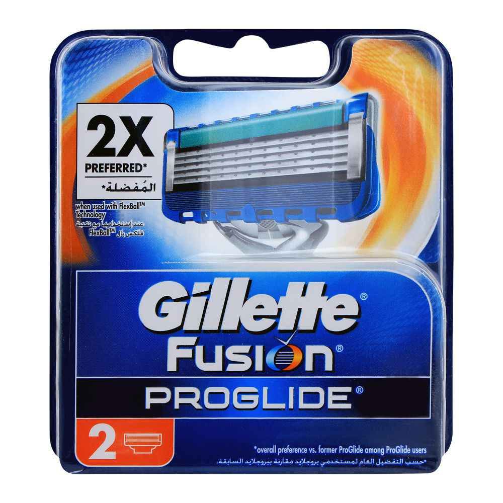 Gillette Fusion ProGlide Cartridges, Razor Blades, 2-Pack