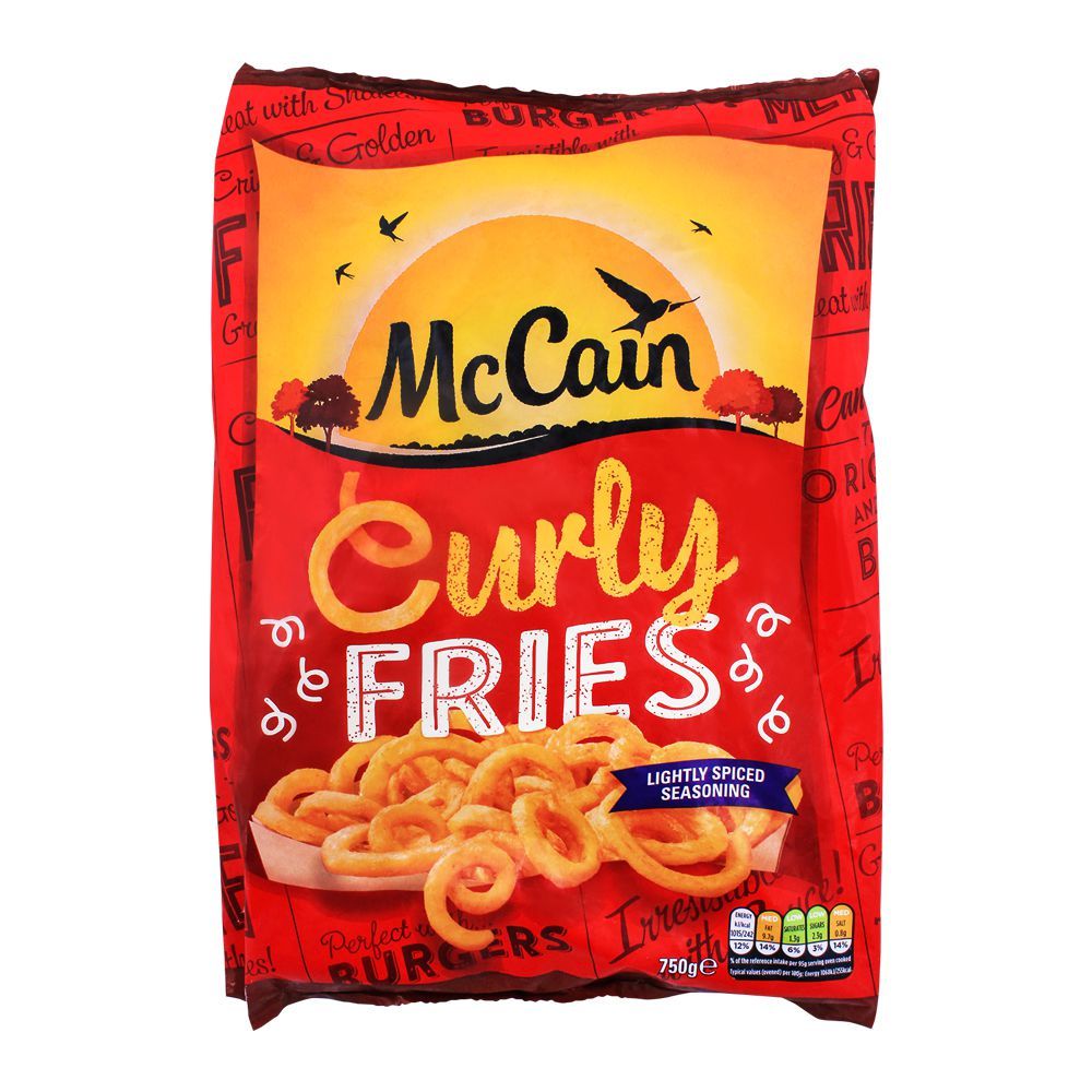 McCain Curly Fries, Light Spiced Seasoning, 750g