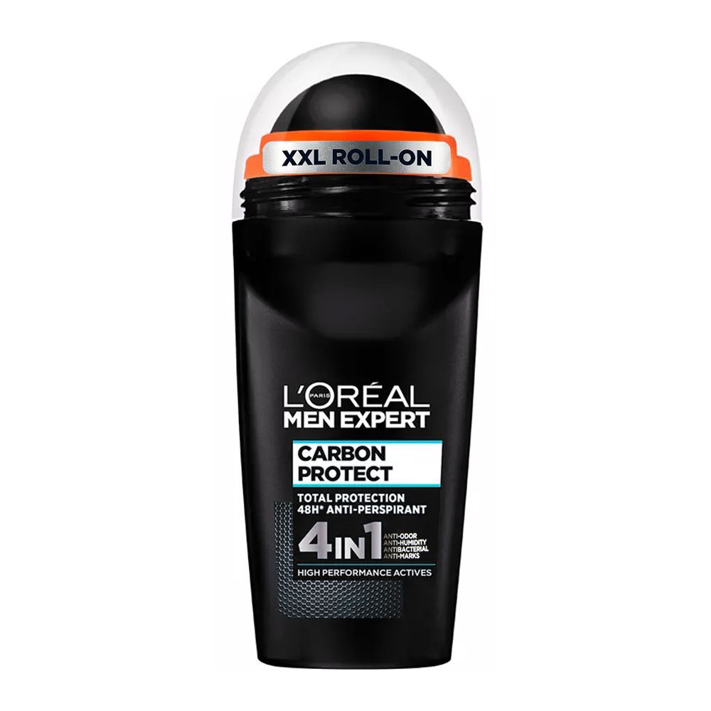 L'Oreal Paris Men Expert Carbon Protect 4-In-1 48H Total Protection Anti-Perspirant Roll-On, 50ml