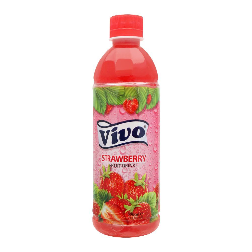 Vivo Strawberry Fruit Drink, 500ml