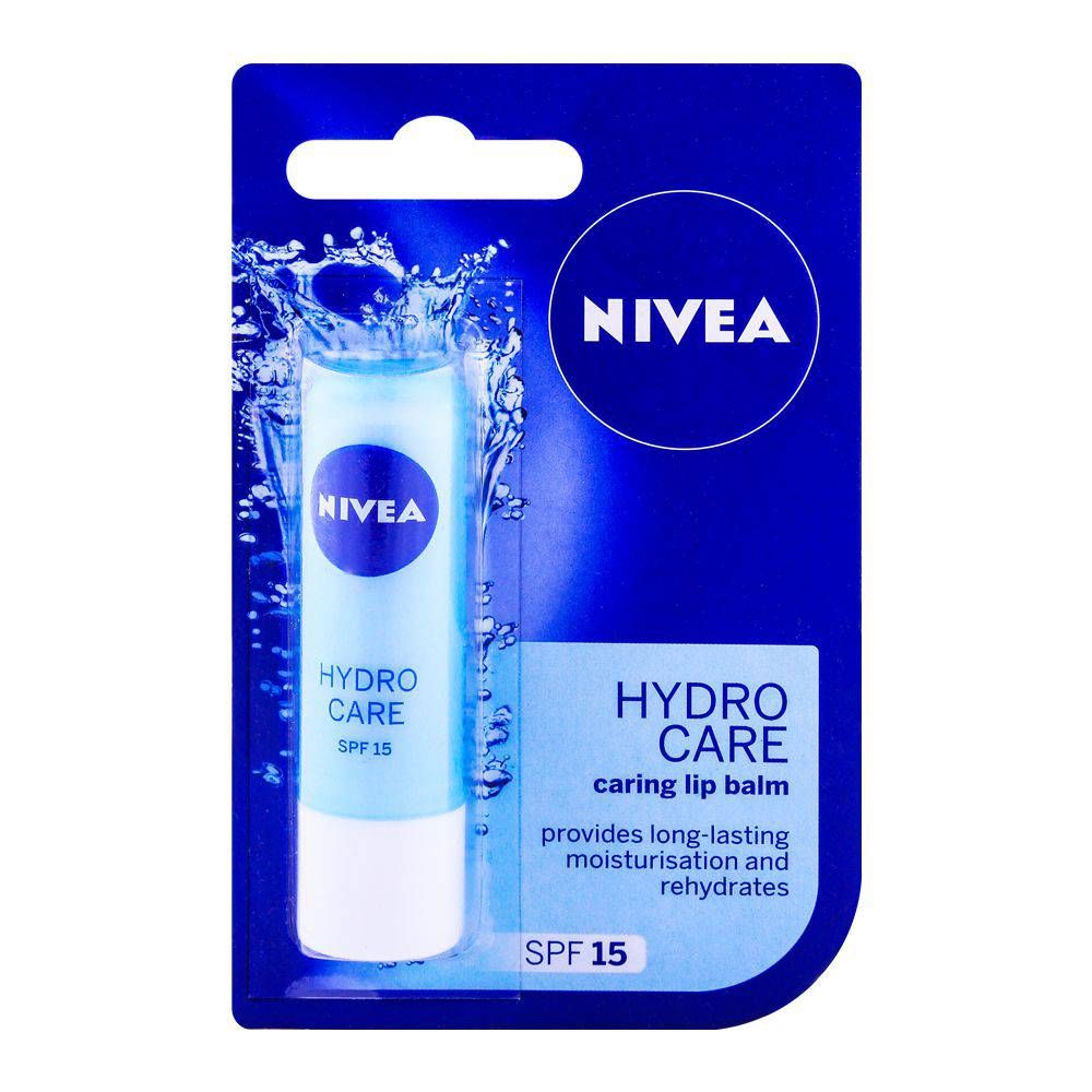 Nivea Hydro Care Lip Balm, SPF 15, 4.8g
