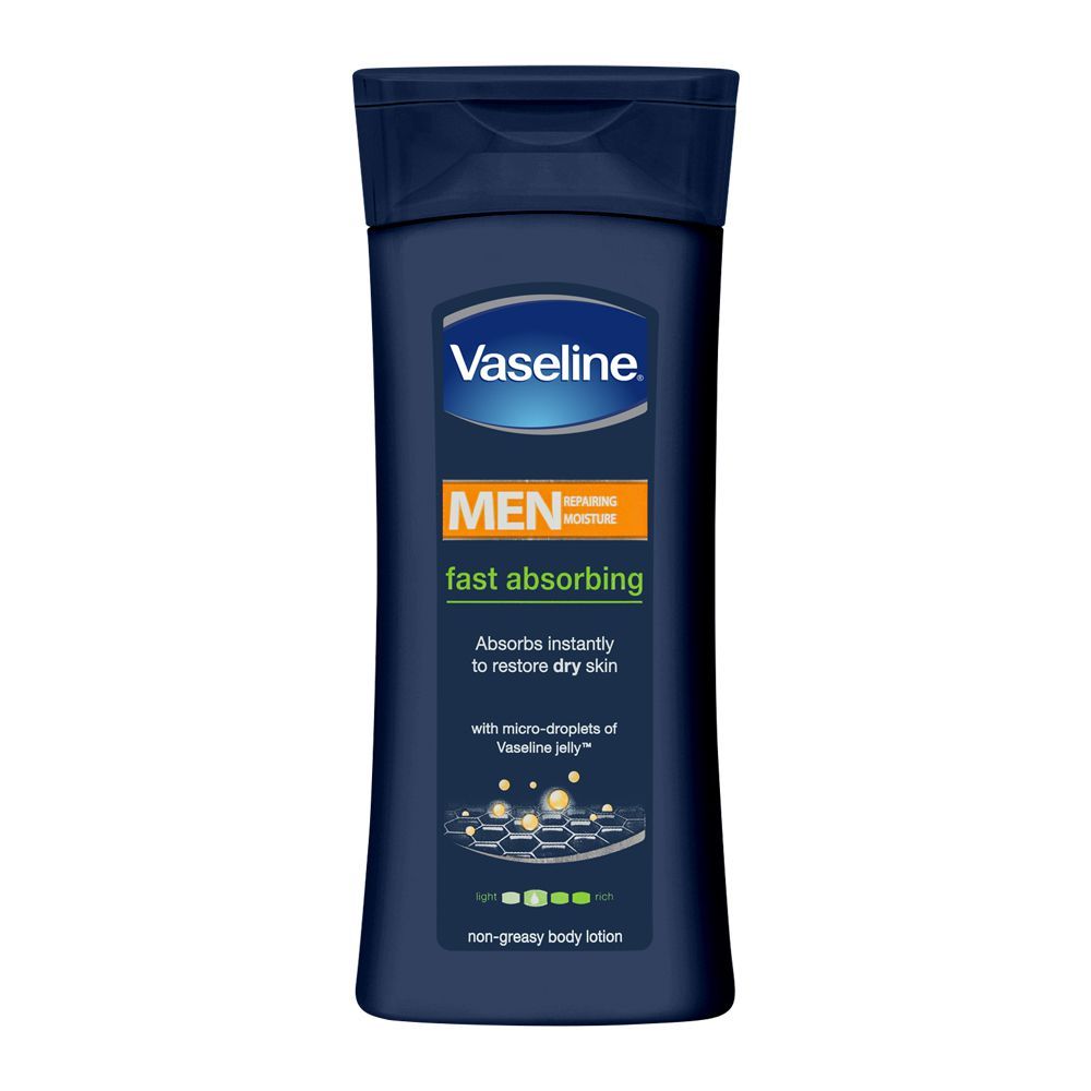 Vaseline Men Repairing Moisture Fast Absorbing Body Lotion, 400ml