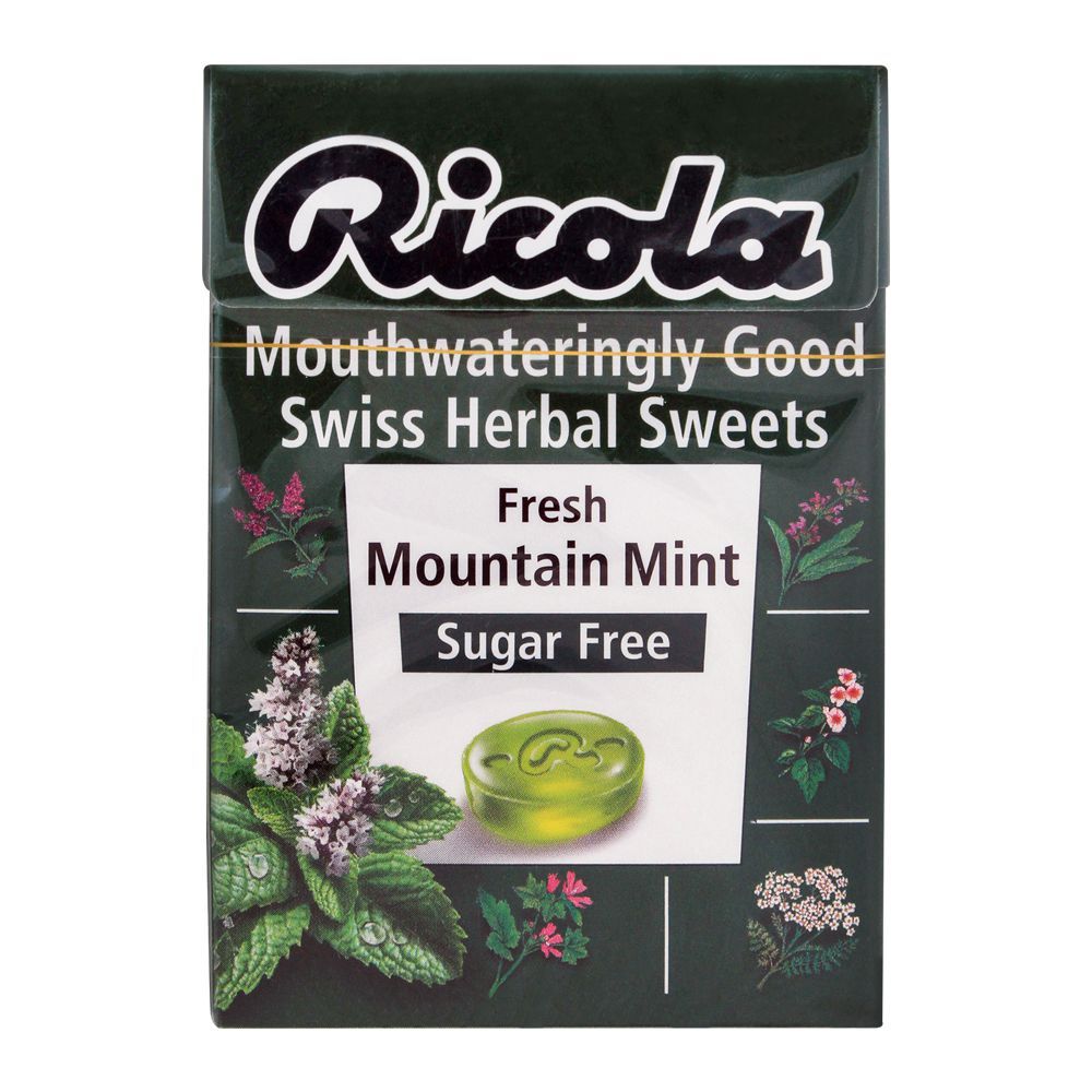 Ricola Fresh Mountain Mint Sugar Free Swiss Herbal Drops, 45g