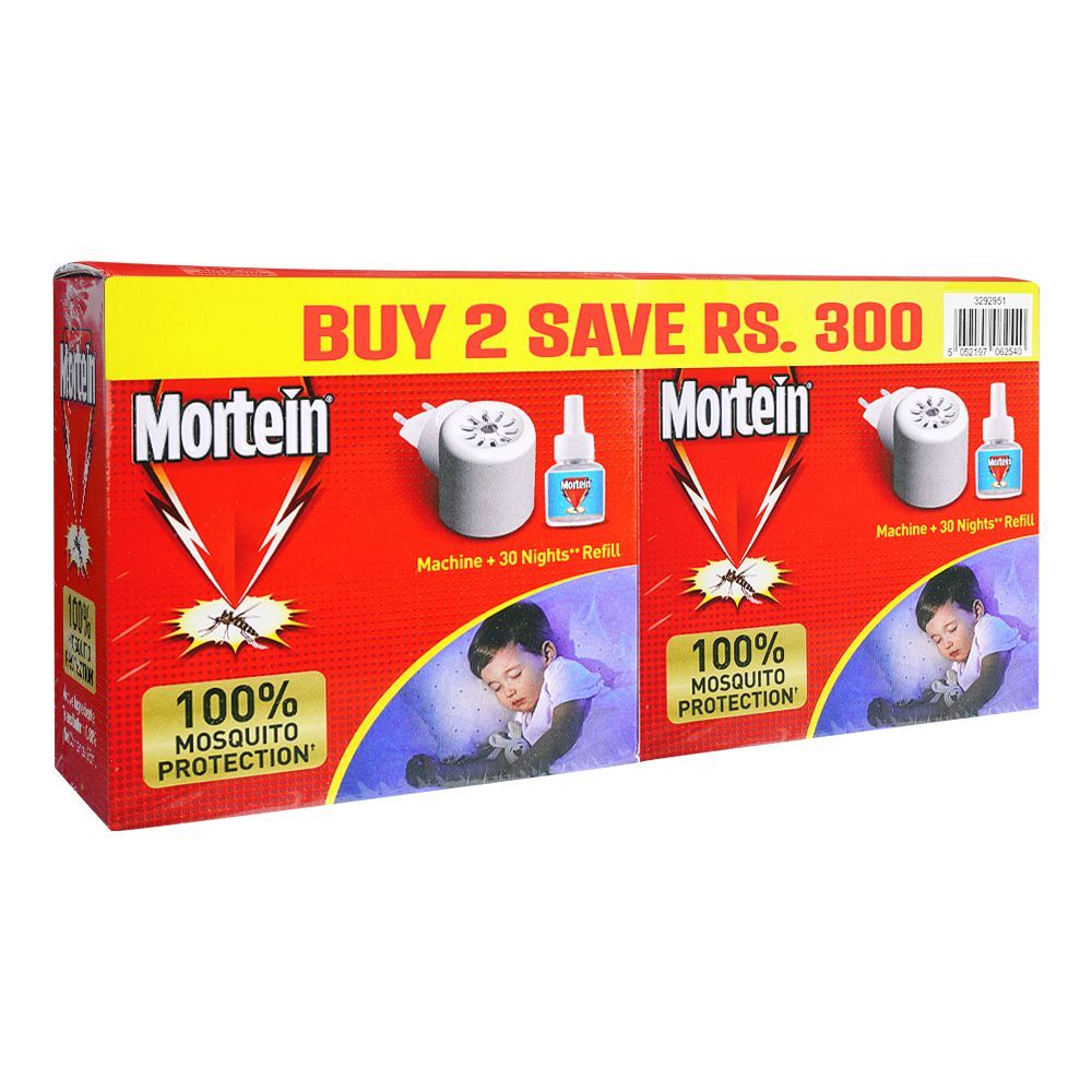 Mortein Liquid Mosquito Machine With Refill, Twin Pack