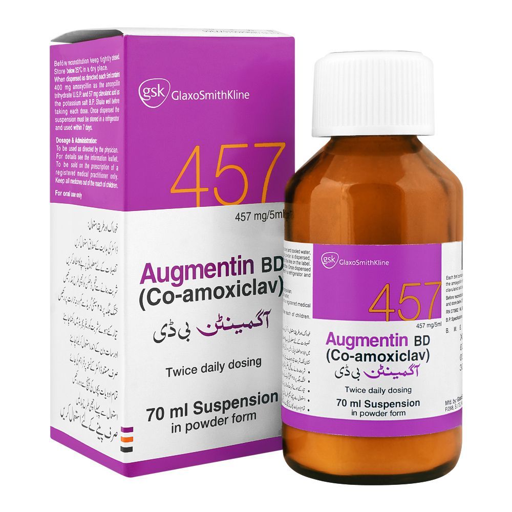 GSK Augmentin BD Syrup, 457mg/5ml, 70ml