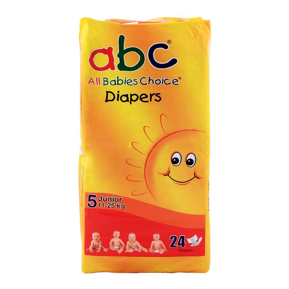 ABC Baby Diapers, No. 5, Junior, 11-25 KG, 24-Pack