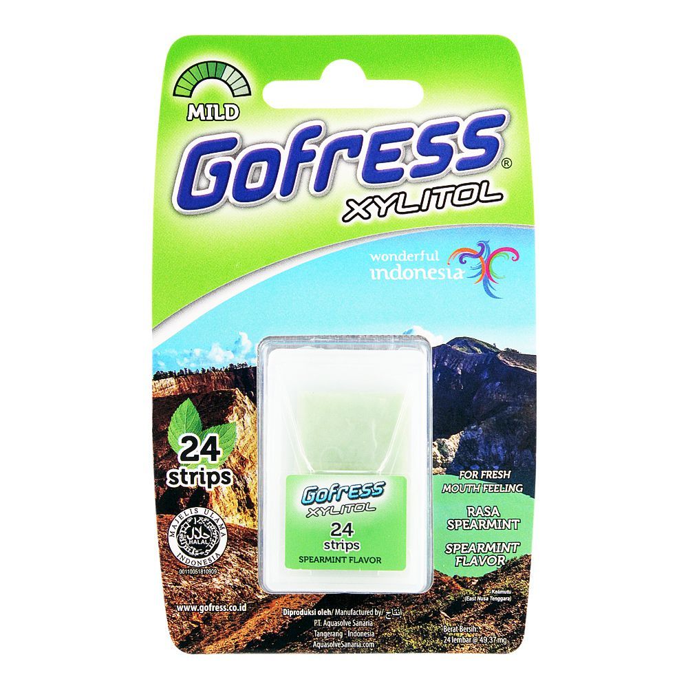 Gofress Oral Care Strip, Spearmint, Mild, 24-Pack