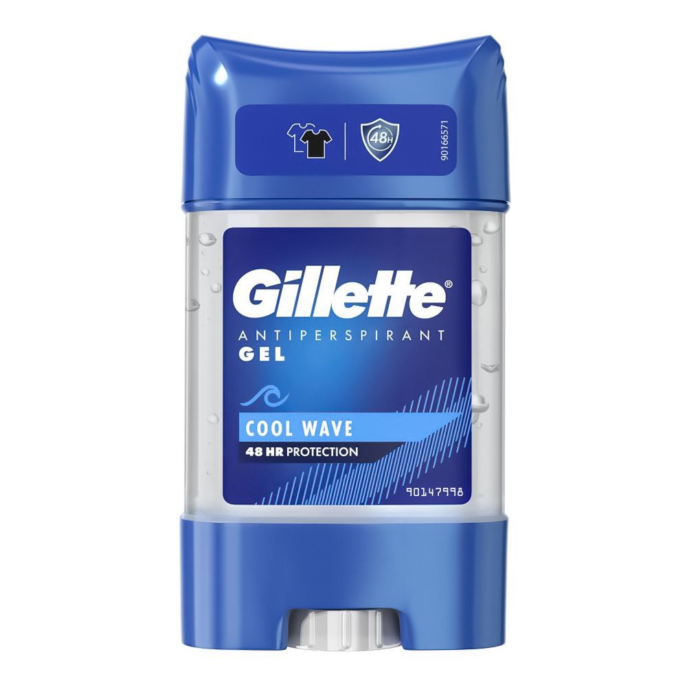 Gillette Cool Wave Antiperspirant Gel, 48 Hours Protection Deodorant, For Men, 70ml